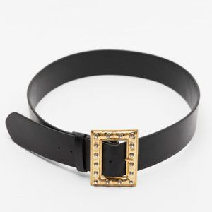 ZARA BLACK SPARKLY GOLD BUCKLE BELT